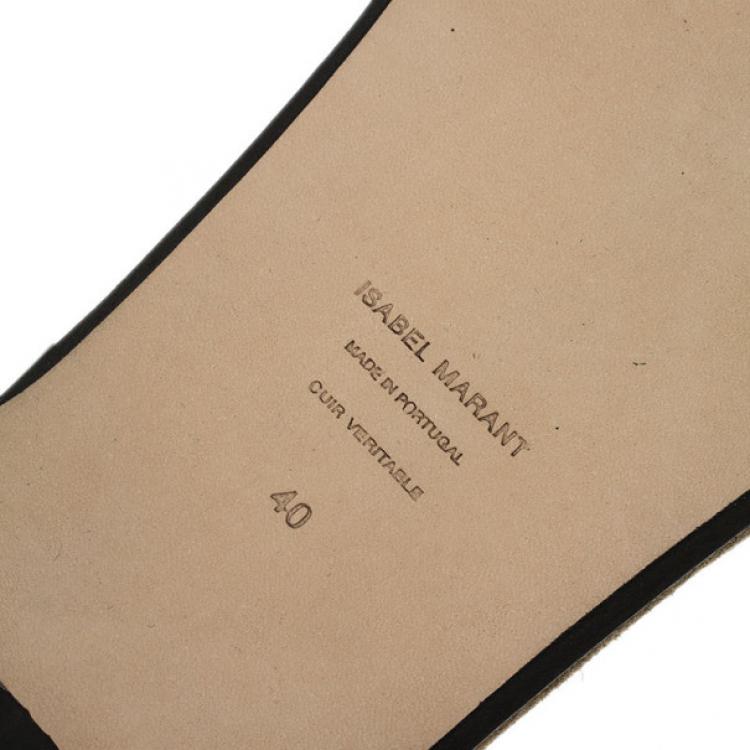 Pre Owned Isabel Marant Brown Braided Leather Brook Sandals Size 40