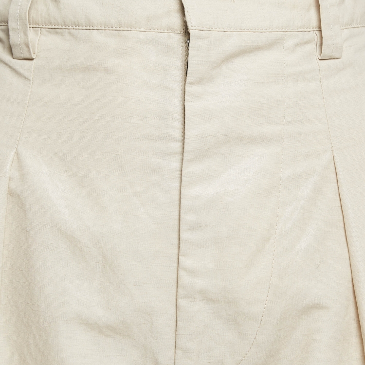Pre Owned Isabel Marant Cream Cotton Blend Trousers M