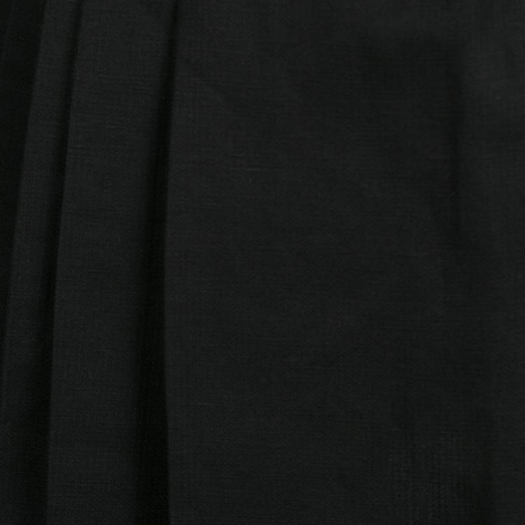 Pre Owned Isabel Marant Black Tencel and Linen Pleated Mini Skirt S