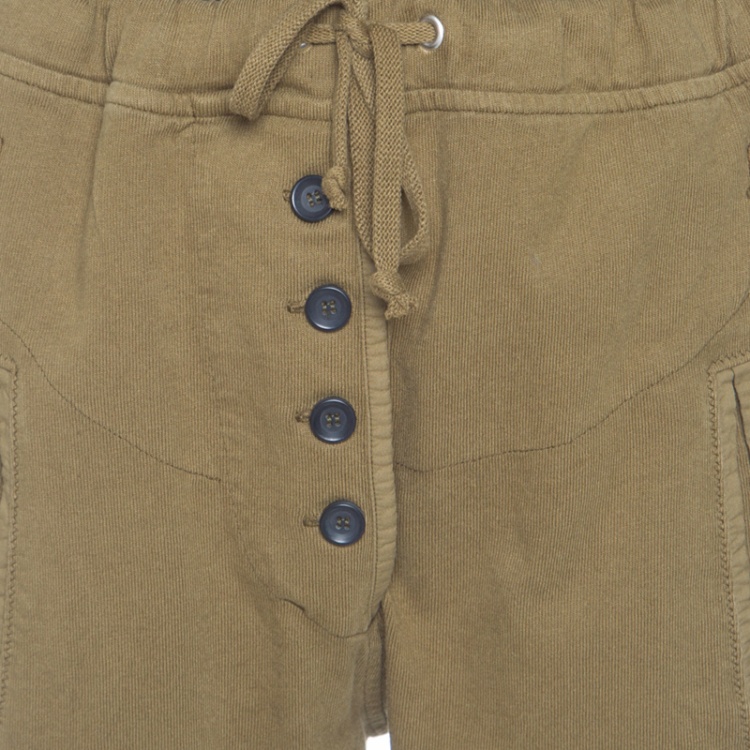 Pre Owned Isabel Marant Etoile Khaki Green Distressed Hem Jogger Pants M