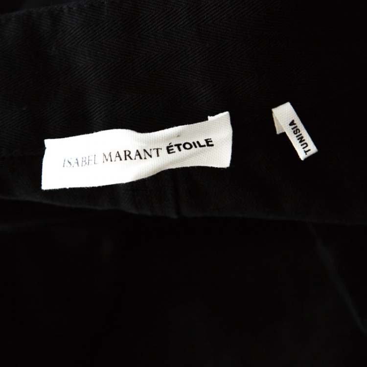 Pre Owned Isabel Marant Black Denim Mini Skirt L