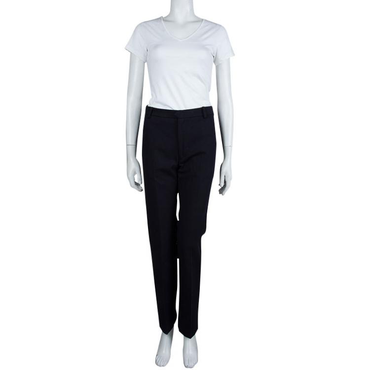 Pre Owned  Isabel Marant Etoile Navy Blue Cotton Bootcut Molly Trousers S