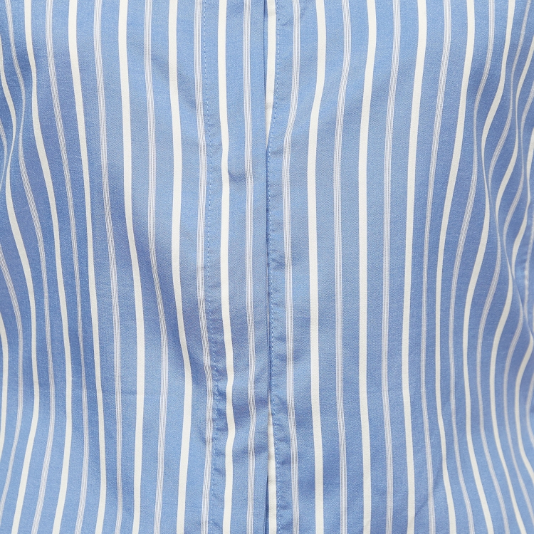 Pre Owned Isabel Marant Blue Striped Silk Enza Sleeveless Shirt S
