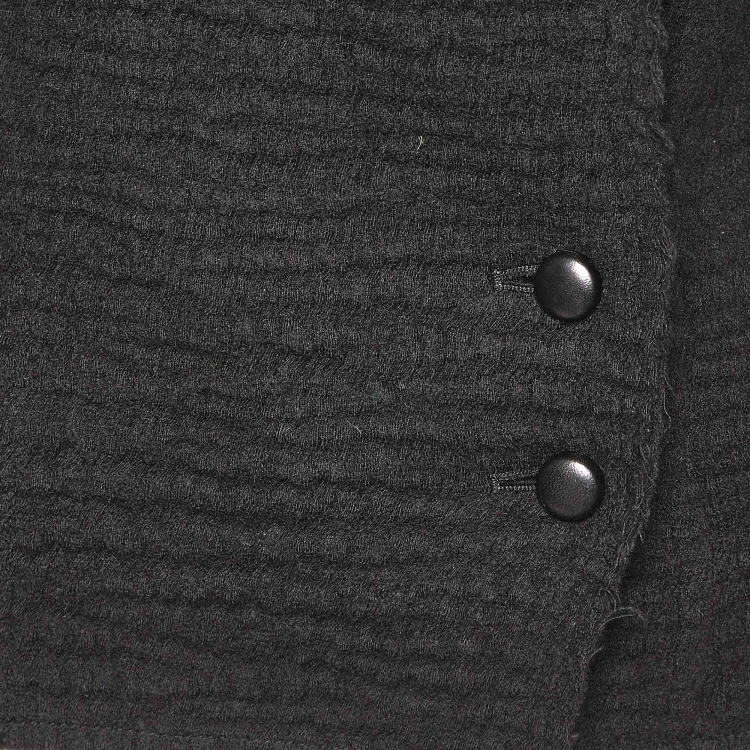Pre Owned Isabel Marant Black Wool Asymmetric Jacket S