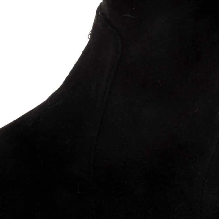 Pre Owned Isabel Marant Black Stretch Suede Brenna Over Knee Thigh High Boots Size 39