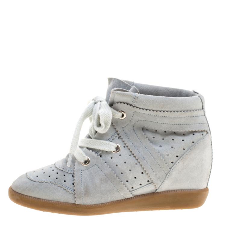 Isabel Marant Suede Bobby Lace Wedge Sneakers Size 37 Isabel Marant | TLC