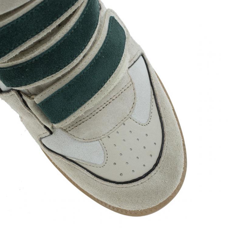 Pre Owned Isabel Marant Grey Bekett Wedge Sneakers Size 40