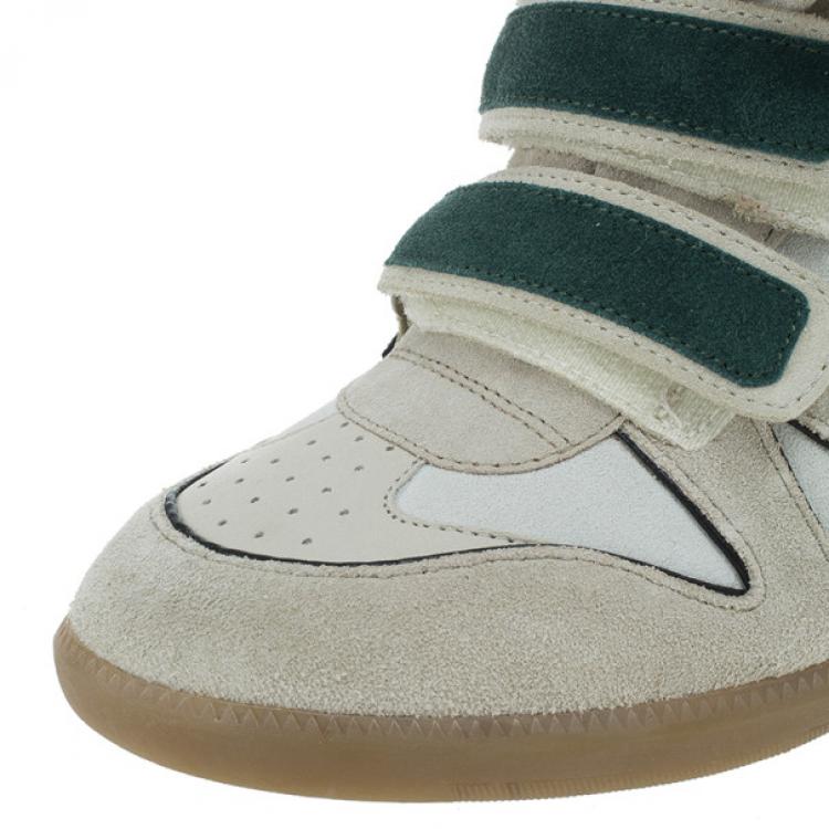 Pre Owned Isabel Marant Grey Bekett Wedge Sneakers Size 40