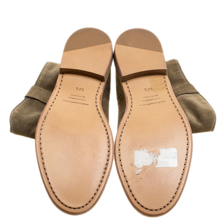 مملوكة مسبقًا Isabel Marant Beige Suede Crisi Ankle Boots Size 39.5
