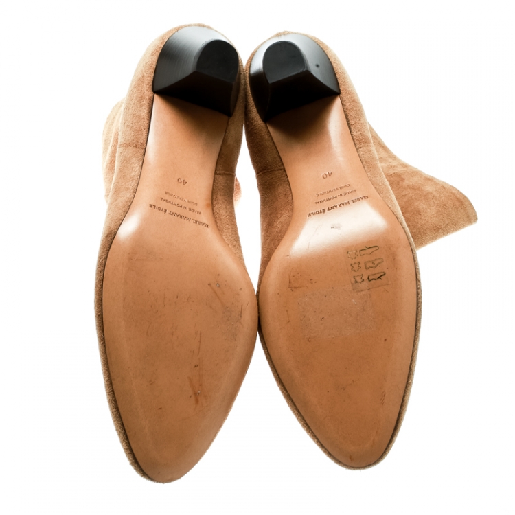 مملوكة مسبقًا Isabel Marant Beige Suede Ankle Boots Size 40