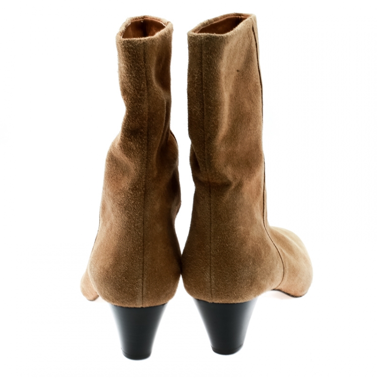 مملوكة مسبقًا Isabel Marant Beige Suede Ankle Boots Size 40