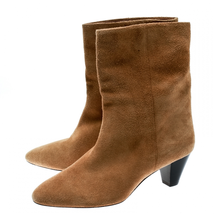 مملوكة مسبقًا Isabel Marant Beige Suede Ankle Boots Size 40