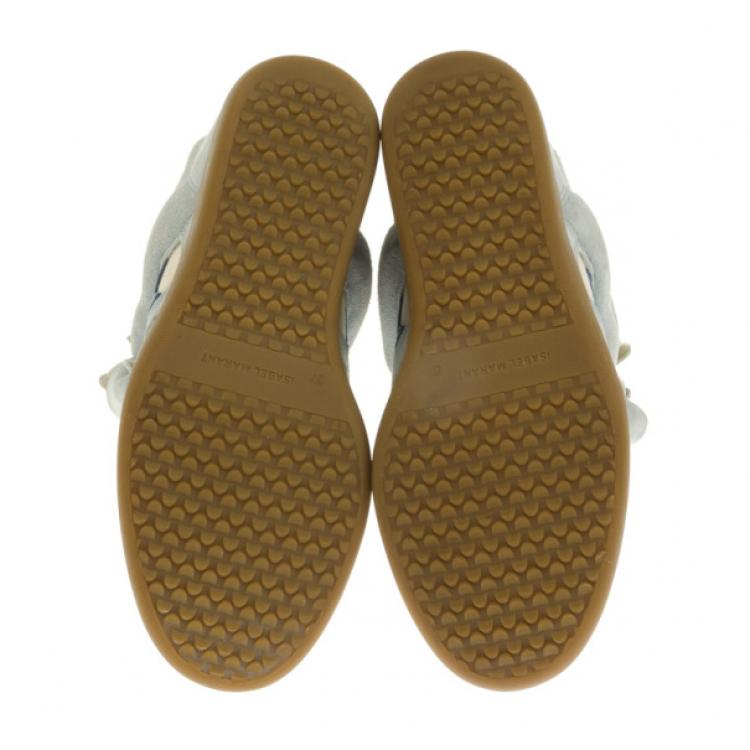 Pre Owned Isabel Marant Grey Bayley Star Wedge Sneakers Size 37