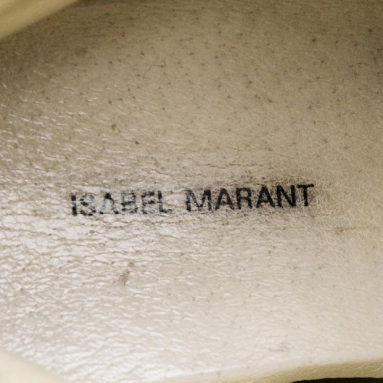 مملوكة مسبقًا Isabel Marant Beige Bekett Wedge Sneakers Size 37