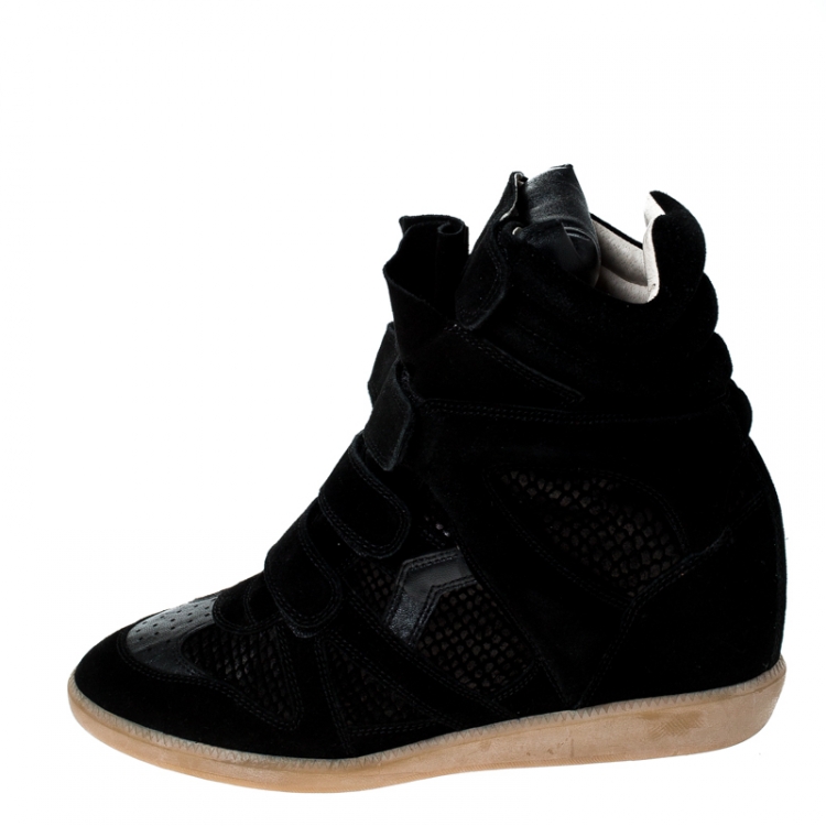Zich voorstellen organiseren Ook Isabel Marant Black Suede And Leather Bekett Wedge Sneakers Size 41 Isabel  Marant | TLC