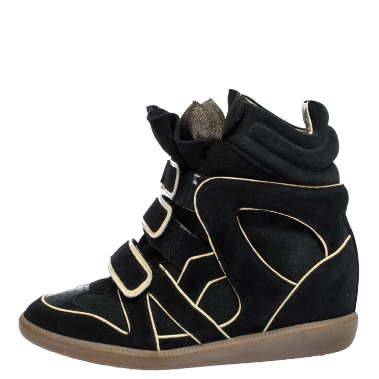 pakke acceptere Arbitrage Isabel Marant Two Tone Suede and Leather Bekett Wedge Sneakers Size 38 Isabel  Marant | TLC