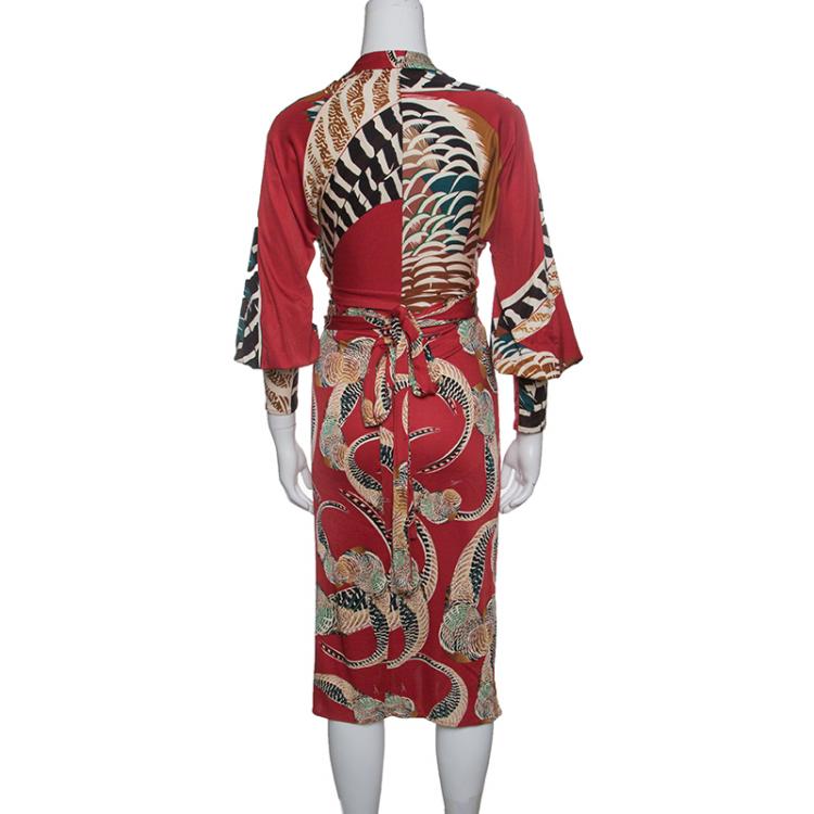 Pre Owned Issa Multicolor Tie-front Maxi Dress