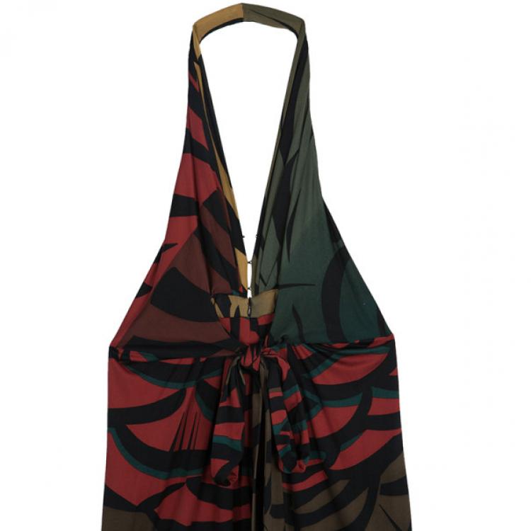 Pre Owned Issa London Abstract Halterneck Dress M