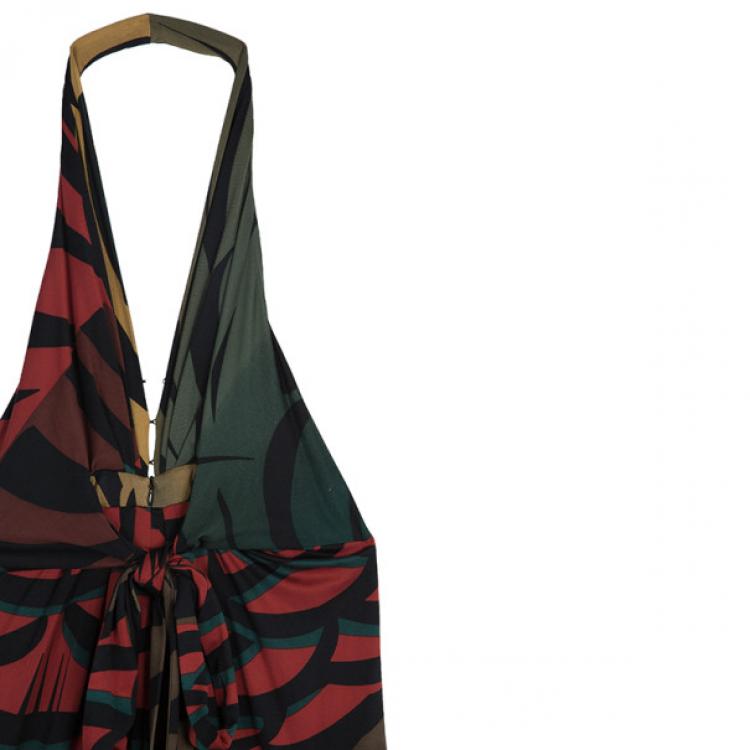 Pre Owned Issa London Abstract Halterneck Dress M