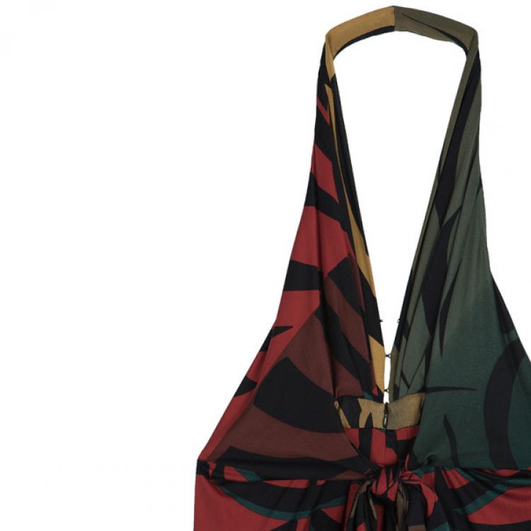 Pre Owned Issa London Abstract Halterneck Dress M