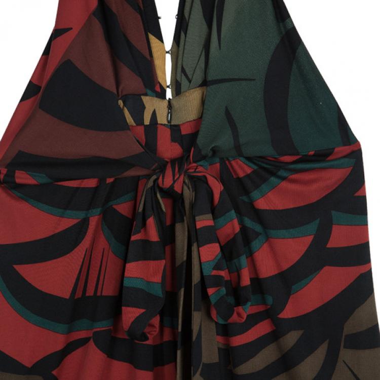 Pre Owned Issa London Abstract Halterneck Dress M