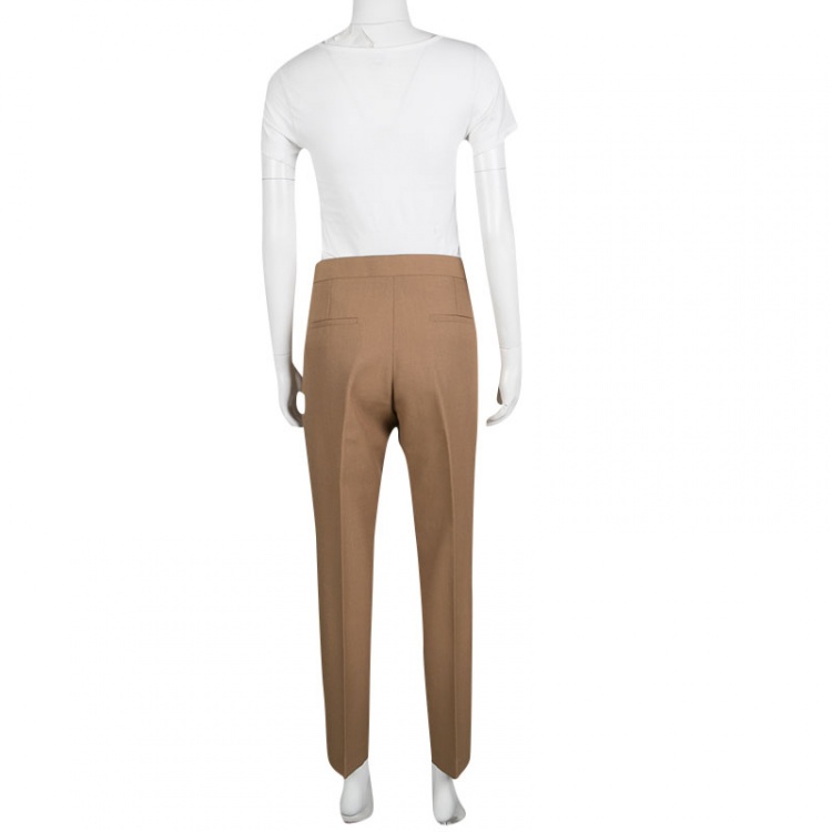 Pre Owned Issa Brown Wool Tailored Pants M