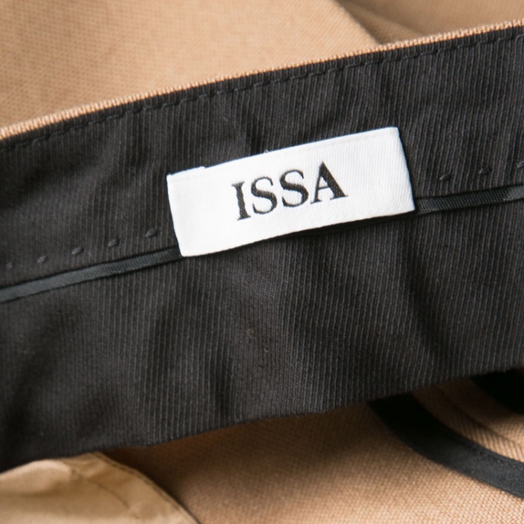 Pre Owned Issa Brown Wool Tailored Pants M