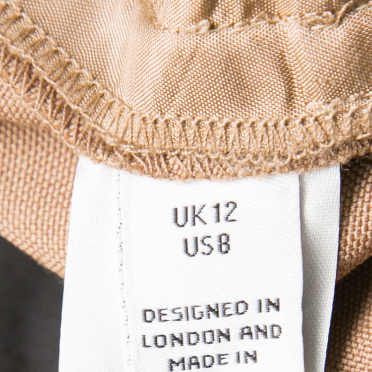 Pre Owned Issa Brown Wool Tailored Pants M
