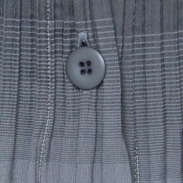 Pre Owned Issey Miyake Grey Plisse Detail Long Sleeve Button Front Shirt S