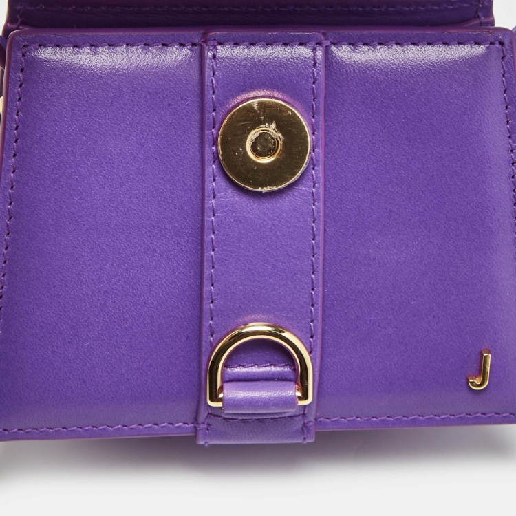 Pre Owned Jacquemus Purple Leather Mini Le Chiquito Shoulder Bag