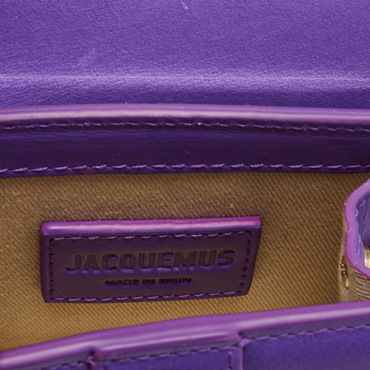 Pre Owned Jacquemus Purple Leather Mini Le Chiquito Shoulder Bag