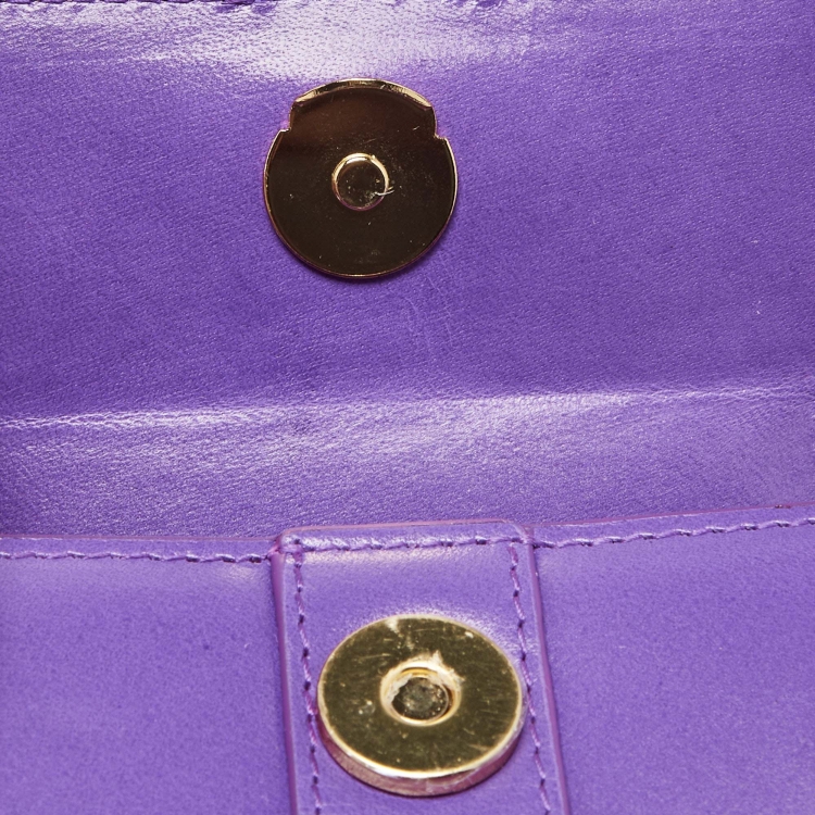 Pre Owned Jacquemus Purple Leather Mini Le Chiquito Shoulder Bag