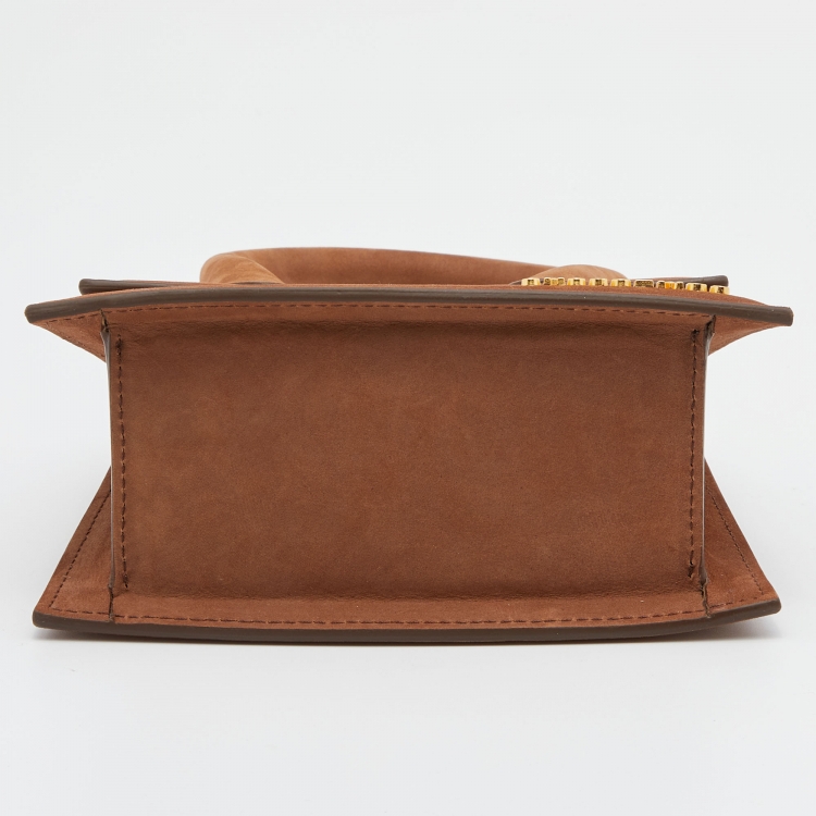 Pre Owned Jacquemus Brown Nubuck Leather Le Chiquito Top Handle Bag