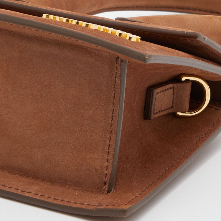 Pre Owned Jacquemus Brown Nubuck Leather Le Chiquito Top Handle Bag