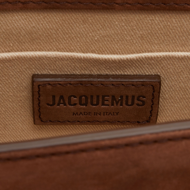Pre Owned Jacquemus Brown Nubuck Leather Le Chiquito Top Handle Bag