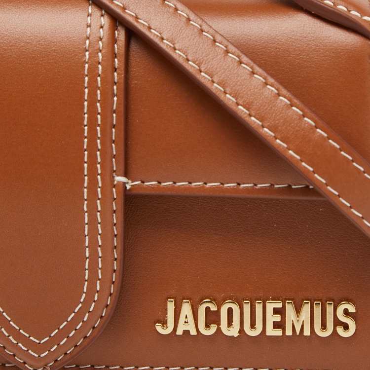 Pre Owned Jacquemus Brown Leather Le Bambino Top Handle Bag