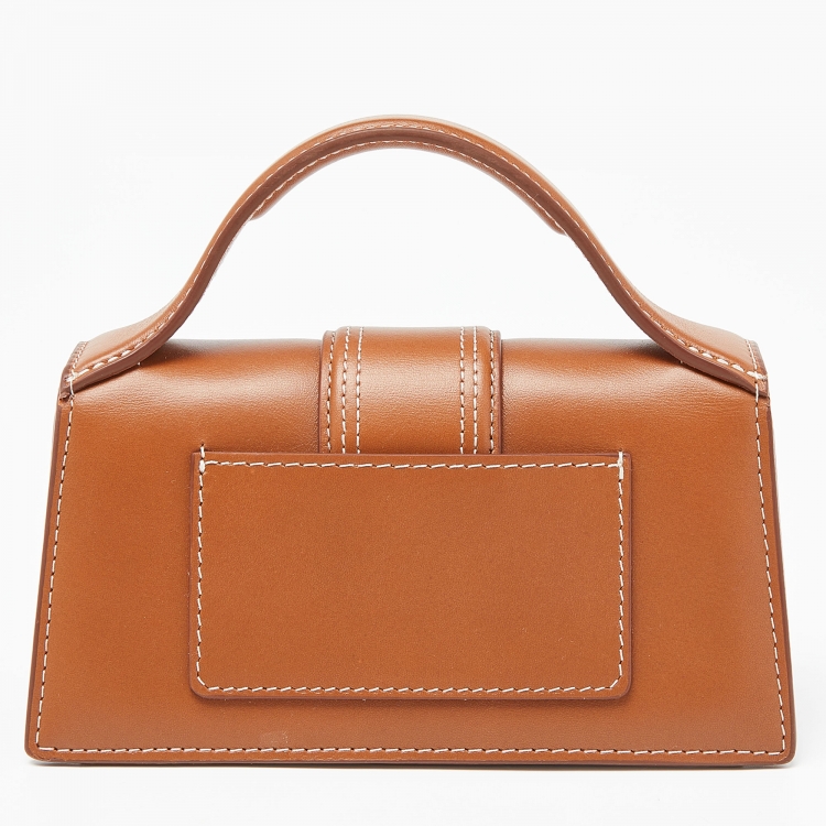 Pre Owned Jacquemus Brown Leather Le Bambino Top Handle Bag