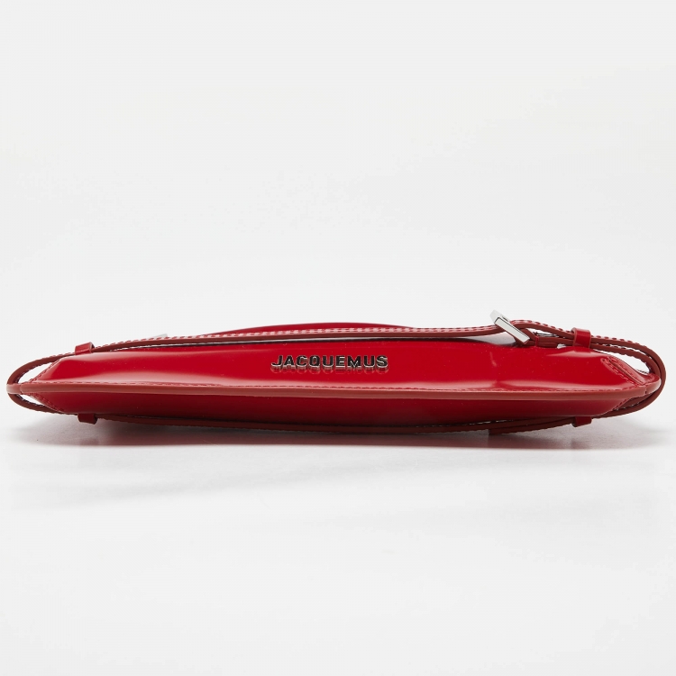 مملوكة مسبقًا Jacquemus Red Leather Le Bisou Ceinture Shoulder Bag