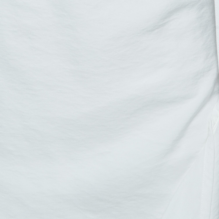 Pre Owned Jacquemus White Lannee 97 Poplin Asymmetric Mini Dress S