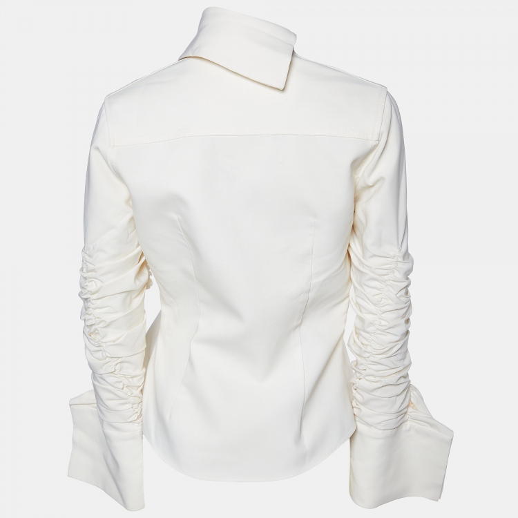 Pre Owned Jacquemus L'amour D'un Gitan Cream Cady Ruffled Top S