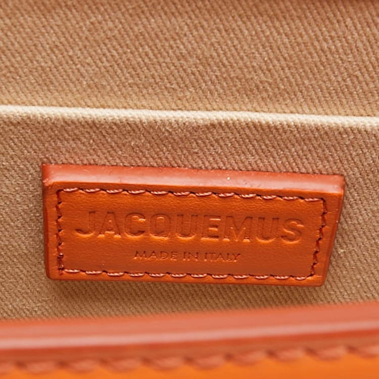 Pre Owned Jacquemus Orange Leather Grand Le Chiquito Top Handle Bag