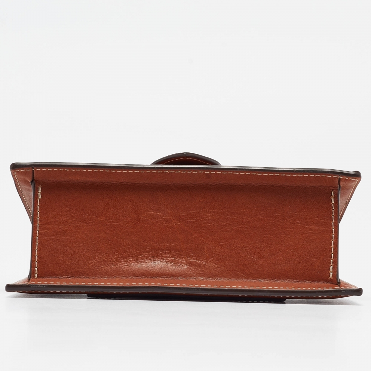 Pre Owned Jacquemus Brown Leather Mini Le Bambino Top Handle Bag