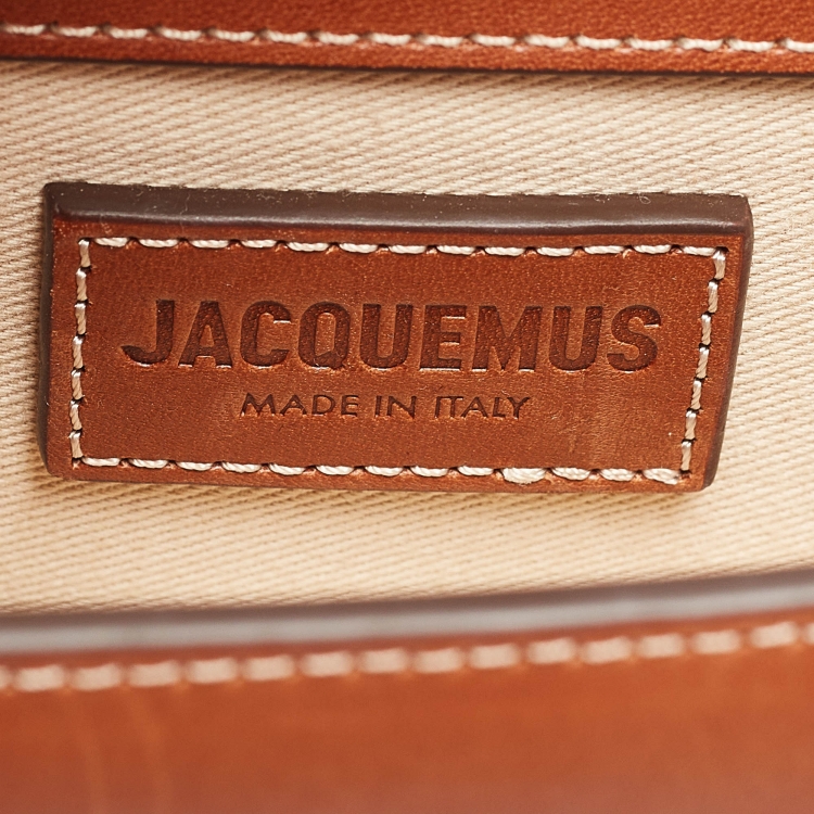 Pre Owned Jacquemus Brown Leather Mini Le Bambino Top Handle Bag