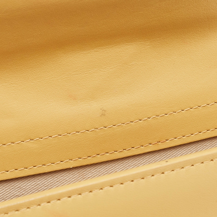Pre Owned Jacquemus Yellow Leather Mini Le Bambino Top Handle Bag