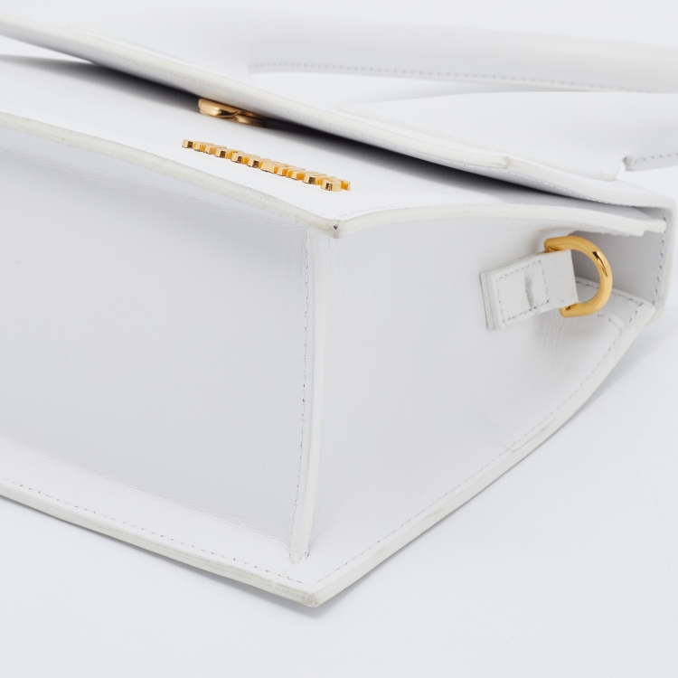 Pre Owned Jacquemus White Leather Grand Le Chiquito Top Handle Bag