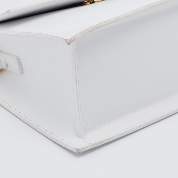 Pre Owned Jacquemus White Leather Grand Le Chiquito Top Handle Bag