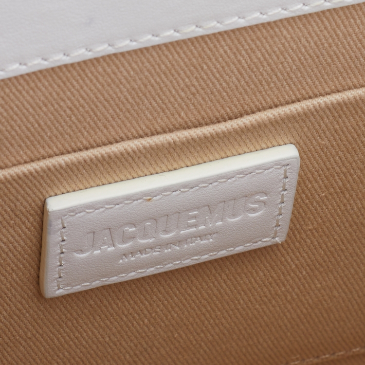 Pre Owned Jacquemus White Leather Grand Le Chiquito Top Handle Bag
