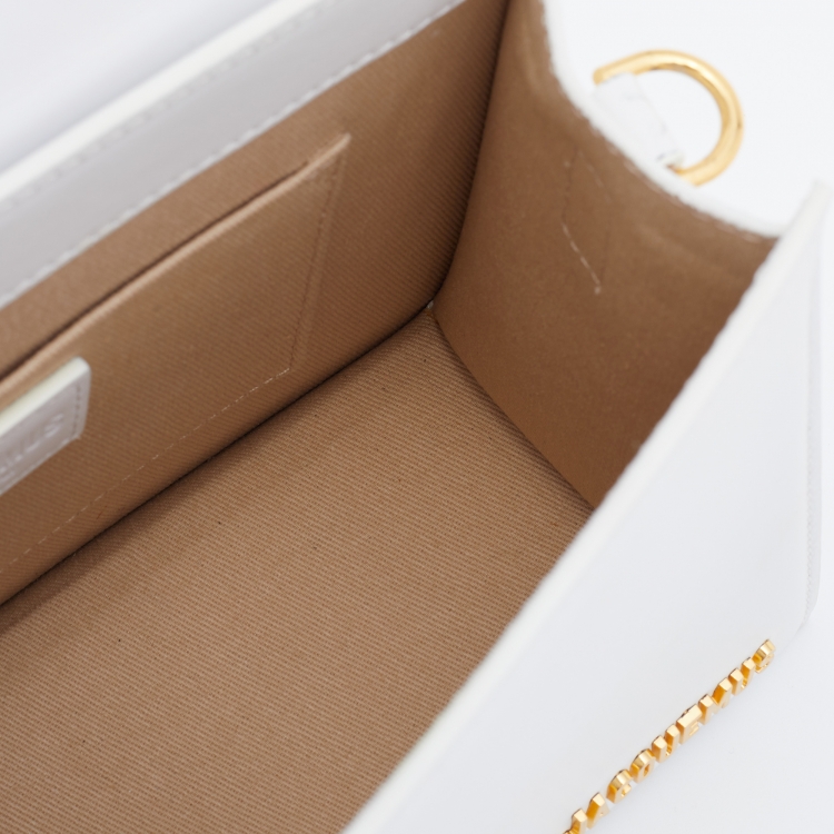 Pre Owned Jacquemus White Leather Grand Le Chiquito Top Handle Bag