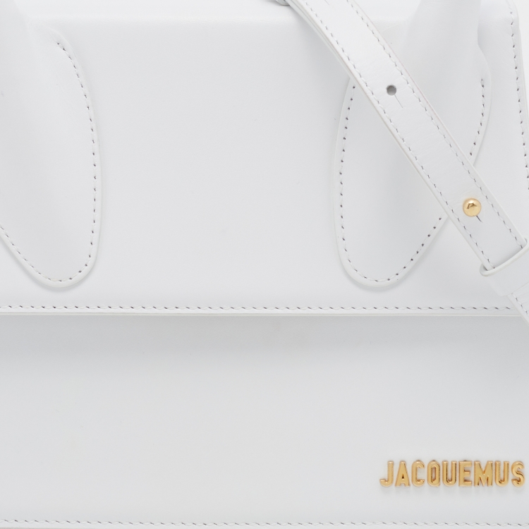 Pre Owned Jacquemus White Leather Grand Le Chiquito Top Handle Bag