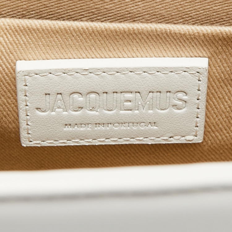 Pre Owned Jacquemus White Leather Le Grand Chiquito Top Handle Bag